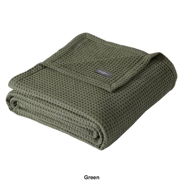Eddie Bauer Solid Waffle Cotton Blanket