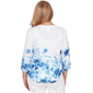 Womens Alfred Dunner Mykonos Watercolor Floral Blouse - image 2