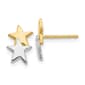 Gold Classics&#40;tm&#41; 14kt. Rhodium Polished Star Post Earrings - image 1