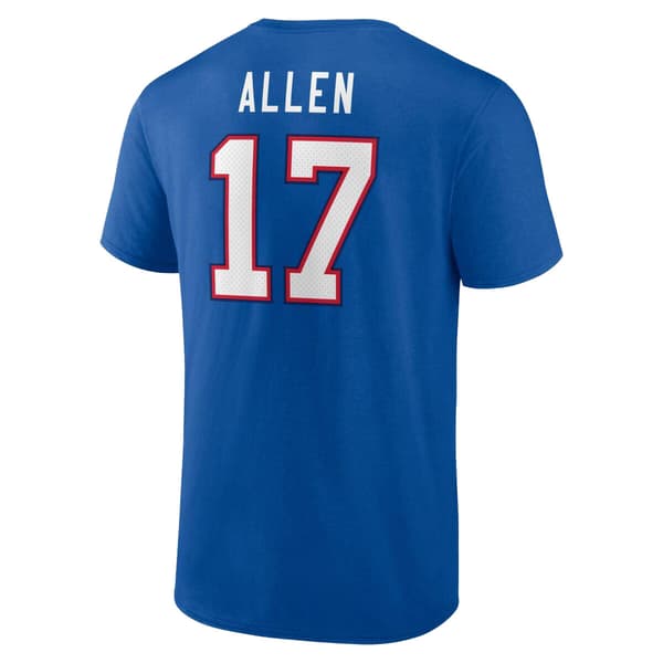 Mens Fanatics NFL Buffalo Bills Josh Allen #17 Short Sleeve Tee