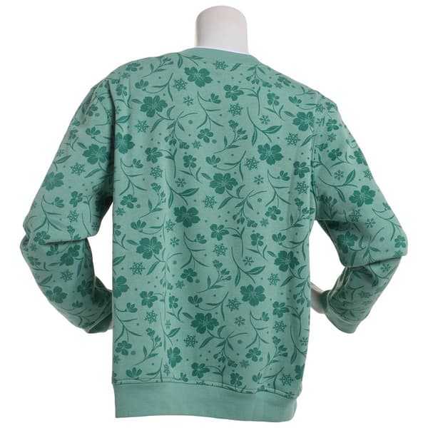 Womens Hasting & Smith Long Sleeve Floral Fleece Sweatshirt