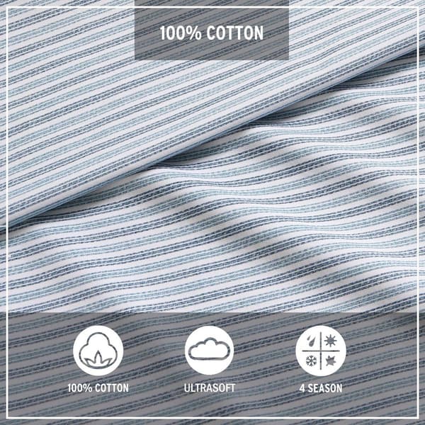 Eddie Bauer Ticking Stripe Cotton Percale Sheet Set