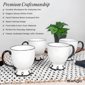 Sango Splash of Cheers Black & White Coffee Mugs - Set of 14 - image 3