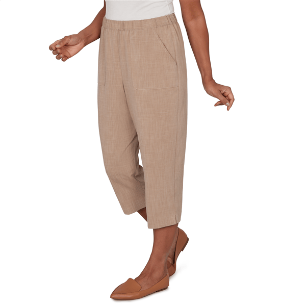 Womens Alfred Dunner Grand Bazaar Textured Pull On Capris