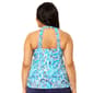 Plus Size Leilani Moana Gardens Paisley H-Back Tankini Swim Top - image 2