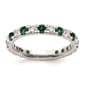 Pure Fire 14kt. White Gold Lab Created Alexandrite Eternity Band - image 2