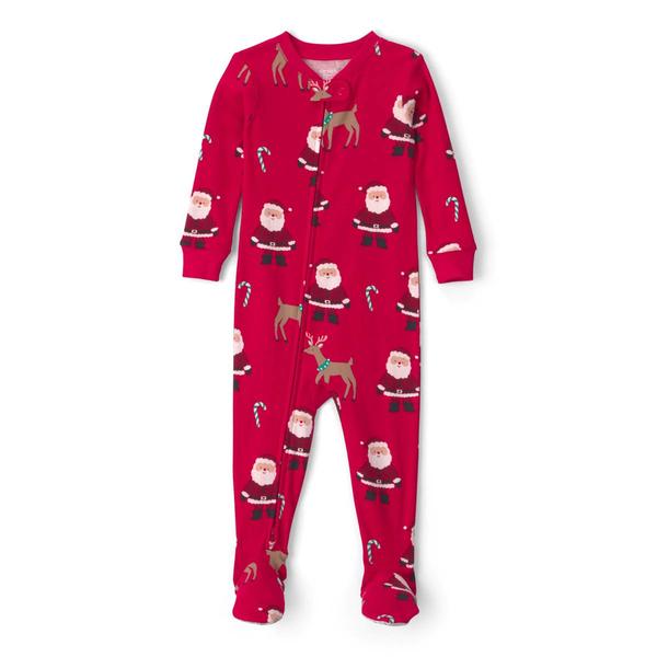 Baby Unisex (12-24M) Carter''s(R) Santa Christmas Footed Pajamas