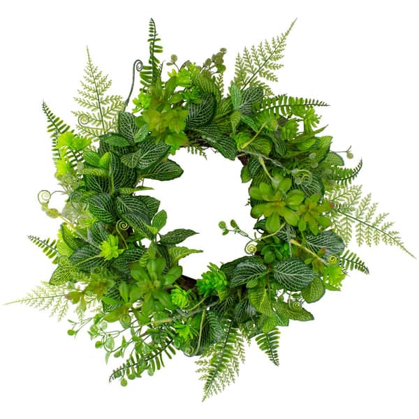 Northlight Seasonal Artificial Maidenhair Fern Spring Wreath - image 