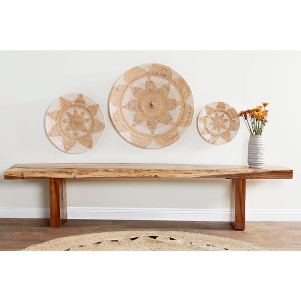 9th & Pike&#174; Star Design Wicker Basket Trays Wall D&#233;cor - Set of 3