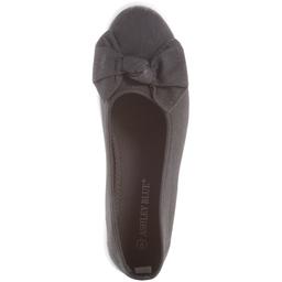 Womens Ashley Blue Canvas with Bow Slip On Flats