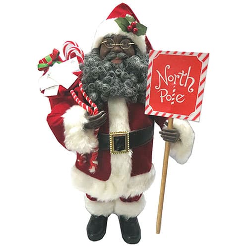Santa's Workshop 15in. African American North Pole Santa - image 