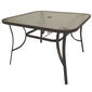 Brookhaven Square Water Wave Pattern Glass Top Table - image 1