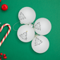 Northlight 4ct. Matte White Christmas Tree Glass Ornaments - image 2