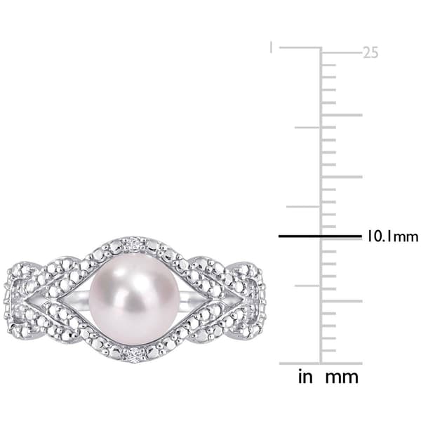 Gemstone Classics&#8482; Pearl & Diamond Accent Infinity Ring