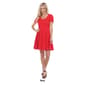 Womens White Mark Meghan Solid Fit & Flare Dress - image 3