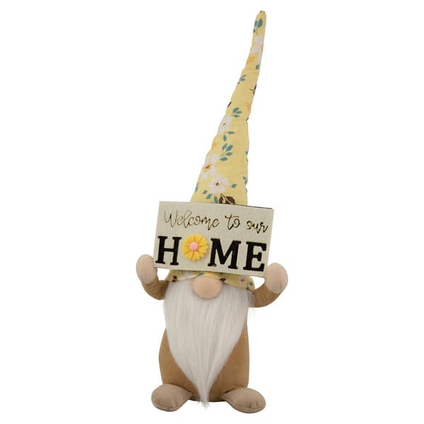 Northlight Seasonal Spring Sunflower Hat Gnome w/ Home Sign - image 