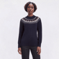 Plus Size Retrology Long Sleeve Snow Man Crew Neck Sweater - image 1