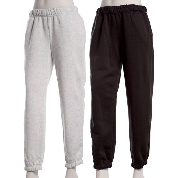 Juniors No Comment 2pk. Fleece Boyfriend Joggers - image 