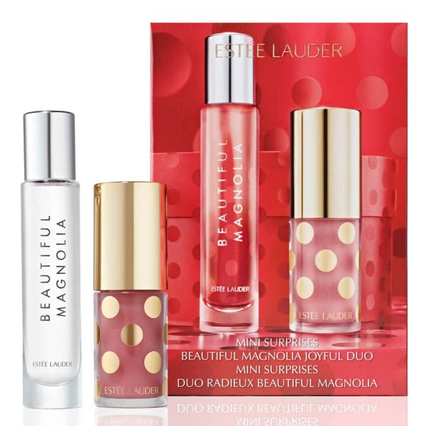 Estee Lauder&#40;tm&#41; Beautiful Magnolia Joyful Lip Oil + Perfume Set - image 