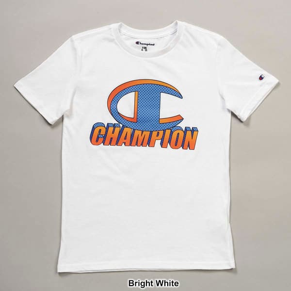 Boys &#40;8-20&#41; Champion&#174; Dotted Big C Logo Short Sleeve Tee
