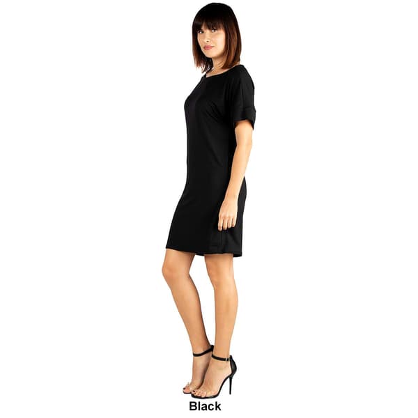 Womens 24/7 Comfort Apparel Loose Fitting Shirt Dress