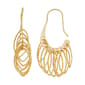 Fine Faux Gold Plated Oval Dangle Gypsy Earrings - image 1