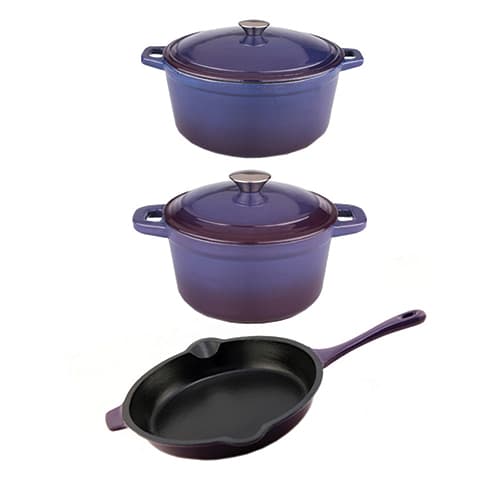 BergHOFF Neo 5pc. Cast Iron Covered Casserole Dish Set