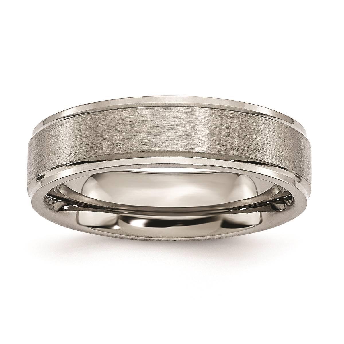 Mens Endless Affection™ Engravable 6mm Ridged Edge...