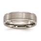 Mens Endless Affection&#40;tm&#41; Engravable 6mm Ridged Edge Wedding Band - image 1