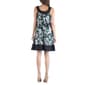 Womens 24/7 Comfort Apparel Colorblock Swirl Fit & Flare Dress - image 3
