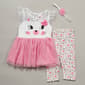 Baby Girl &#40;12-24M&#41; Nannette Cat Face Tutu Dress & Leggings Set - image 1