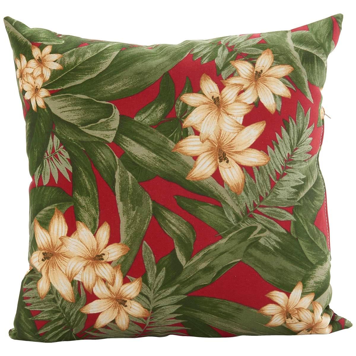 Jordan Manufacturing Outdoor Floral Print Toss Pillow