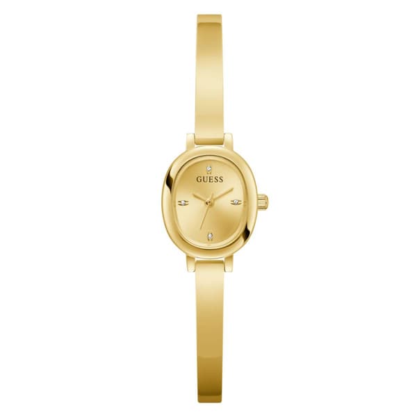 Womens Guess Gold-Tone Champagne Sunray Dial Watch - GW0924L2