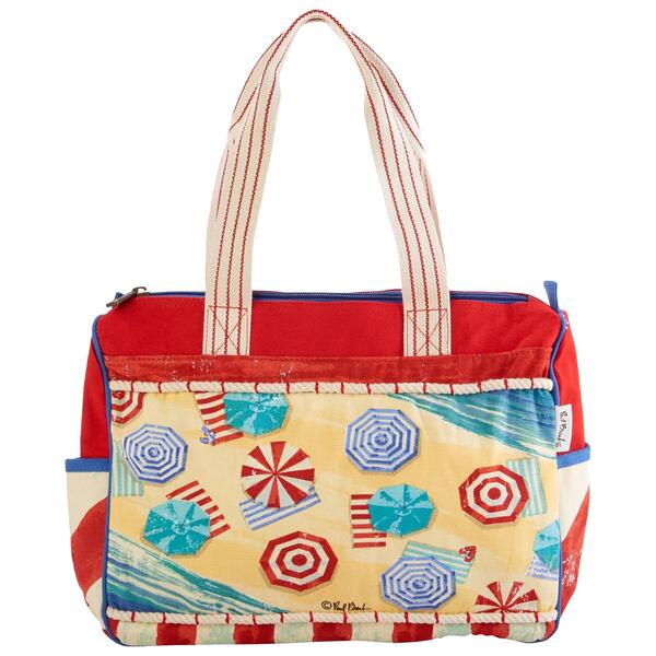 Sun ''N'' Sand Large Canvas Beach Tote - image 