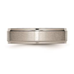 Mens Endless Affection™ Engravable 6mm Ridged Edge Wedding Band