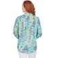 Petite Ruby Rd&#44; By The Sea Woven Floral Button Down Blouse - image 2