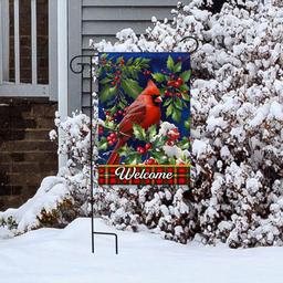 Briarwood Lane Cardinal & Holly Garden Flag