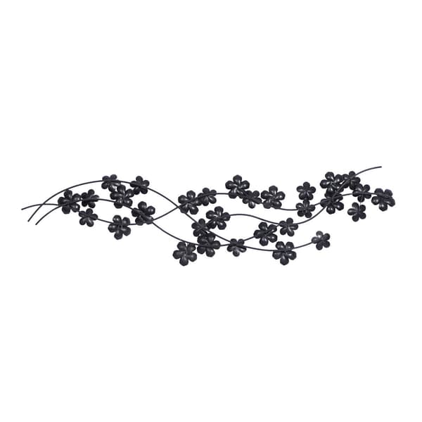 9th &amp; Pike® Medium Iron Flowers Wall Decor
