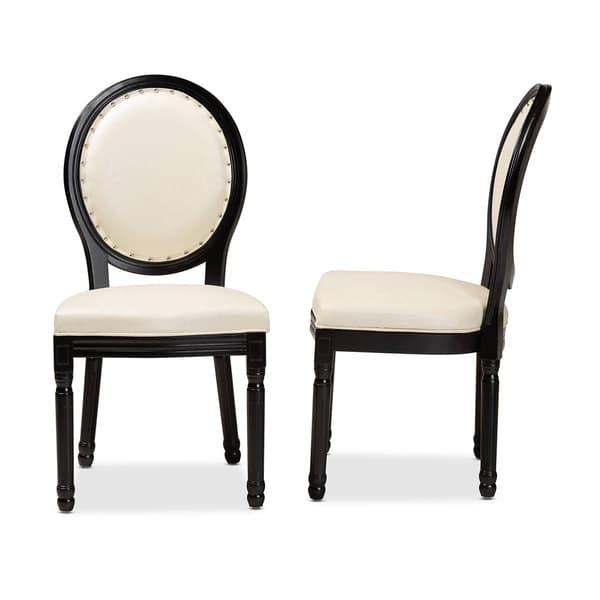 Baxton Studio Louis French Inspired Beige 2pc. Dining Chair Set