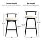 HH2 Home Dael Metal & Upholstered Adjustable Height Swivel Stool - image 6