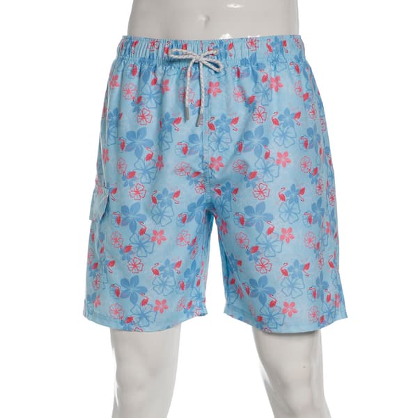 Young Mens SURFZONE(R) Flamingos Swim Trunks - image 
