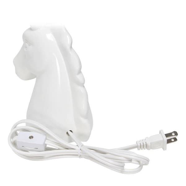 Simple Designs Sparkling Unicorn Table Lamp w/Shade