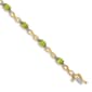 Gemstone Classics&#40;tm&#41; 14kt. Diamond & Peridot Link Bracelet - image 1