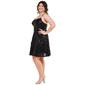 Juniors Plus Emerald Sundae Sequin Cross Back Skater Dress - image 4
