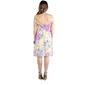 Womens 24/7 Comfort Apparel Flowing Purple & Yellow Summer Dress - image 2
