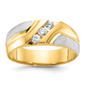 Mens Gentlemens Classics(tm) 14kt. Two Tone Gold 1/4ct. Diamond Ring - image 1