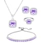 Gianni Argento 4pc. Silver Plated & Amethyst Cushion-Cut Set - image 1