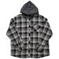 Mens Quiksilver Kona Flannel Shirt Jacket with Hood - Iron - image 1
