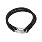 Mens Lynx Stainless Steel & Leather Bracelet - image 3