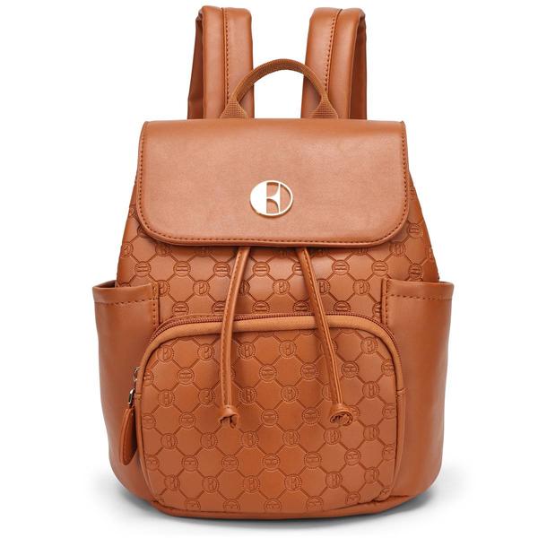 ELLE Compass Vegan Leather Monogram Mini Backpack